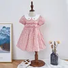 Meisjesjurken Infant Girl Smocked Floral Dress Baby Smock Frocks Children Spaanse boetiekkleding Baby Girl Spanje Handgemaakte Smocking Dress 230320