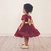 Fille robes né bébé 1 an tenue d'anniversaire robe en dentelle plissée baptême pour fête infantile Tulle enfants Vestido