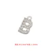 Charms ZHUKOU 7x8mm silberfarbener Kristall 26 Buchstaben Anhänger für Frauen Halskette Ohrringe Schmuckzubehör Herstellung von Erkenntnissen VD594 230320