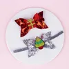 Children's hair bow accessories bright pink bow European Christmas hair band