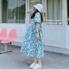 Umstandskleider Schwangere Frauen Sommerkleidung Kurzarm Outwear Floral Bedruckte Dame Elegantes Kleid Süße Schwangerschaftskleidung 230320