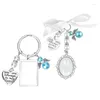 Charms Memorial Po bewaart Lacy Oval Charmet Bouquet Holder Pendant voor Bridal Bachelor Party