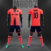 Löpuppsättningar DIY Soccer Jersey Set Men Football Uniform Custom Soccer Jerseys Futbol Adult Football Set kostym Big Size Tracksuit 230317