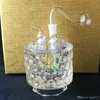 El vidrio de la botella de agua del cubo de agua de las cachimbas Bongs los accesorios, los tubos que fuman de cristal coloridos mini multi-