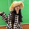 Bérets japonais Super peluche moelleux seau chapeau femmes automne et hiver fourrure artificielle mode champignon nuage pêcheur
