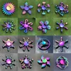 Rainbow Color Spinner Finger Toy Zinc Eloy Metal Hand Spinners Fingertip Gyro Spinning Top Stress Relief Toys Axiety Reliever1443522