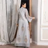 Etnische Kleding Pailletten Borduren Abaya Dubai Moslim Jurk Vrouwen Caftan Marocain Gewaad Elegante Dame Islamitische Jelaba Femme Musulmane