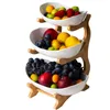 Geschirr Teller Wohnzimmer Home Dreischichtiger Kunststoff Obstteller Snackteller Kreative Moderne getrocknete Schüssel Korb Süßigkeiten Kuchenständer 230320