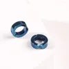 Bengle oorbellen rond metalen hoepels vrouwen 2023 trendy blauwe perforatie geavanceerde deel avondjurkaccessoires