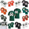 Stikte Jim Kelly Miami Hurricanes voetbaljersey Ted Hendricks Warren Sapp Melvin Bratton Dan Morgan Ken Dorsey Kellen Winslow II Andre Johnson Miami Jerseys