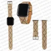 Cinturini per orologi di design Cinturino per orologio 38mm 40mm 41mm 42MM 44mm 45MM 49mm iwatch 2 3 4 5 6 7 Cinturini per lettere in pelle goffrata Cinturino per cinturino Fashion Stripes