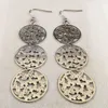 Kolczyki Dangle Długie srebrne kolory stali nierdzewnej Układki Fashion Biżuteria Kobiety Earing Brincos Grandes para Mulheres E1582S01