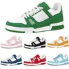 2024 hete zomer ademende klassieke heren dames casual schoenen trainer designer sneakers afdrukken laag uitgesneden groen rood zwart wit loopschoen 39-44 TK017