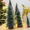 Noel Dekorasyonları Mini Ağaç Masaüstü Lekeli Beyaz Pagoda Dekorasyon Süslemesi Noel Küçük Çam