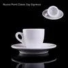 Kupalar Nuova Point Profesyonel Rekabet Seviyesi Espresso S Cam 9mm Kalın Seramik Cafe Kupa Kahve Kupası Setleri 230320