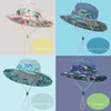 Été enfants seau chapeaux crème solaire respirant maille dessin animé dinosaure impression extérieur soleil pêcheur casquette Sunhat M4277