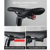 Luzes de bicicleta Smart Bicycle traseiro Luz traseira USB recarregável Tail Geral Tail Start/Stop Frening Sensing LED IPX6 IPX6