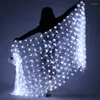 Scenkläder Silk Belly Dance Led Veil Women Light Up Performance Props