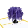 10stcs Handgemaakte Kirigami Origami Wisteria 3D wenskaarten Uitnodigingskaart voor kerst bruiloft Verjaardagsfeestje cadeau