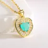 Pendant Necklaces Mafisar High Quality Delicate Heart Shape Necklace Gold Plated Color Zircon Women's Party Jewelry Gift