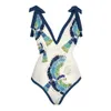 Swim Wear Deep V Print Swimsuit Summer Beach Wear Swimming Luxury Shorts Bourkini Print Floral Tie Dye Lace Stripe 230317