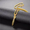 Hanger kettingen collare raket goud/zwarte kleur raket mannen roestvrij stalen bom sieraden ketting p836