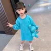 Girl's Dresses Girls' Rabbit Bag Sweater Dress Autumn Children's Korean Version Girls Long Sleeve T-Shirt Dress Kids Dress 230320