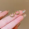 Hoop Earrings VSnow Minimalist Gold Color Wide Chain Circle Earings For Women Fashion Ins Small Metal Jewellery Pendientes