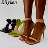 Sandals Size 3542 Gladiator Dunne Hoge Hak Vrouwen Sandalen Straat Stijl Vierkante Neus Gesp Vrouwelijke Schoenen Stripper Pompen 230320