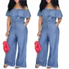 Kobiety Jumpsuits Rompers Fashion Women Ladies Worbgy jeans dżinsowe śliniaki pełna długość pinaffore Dungaree Ogólne luźne spodnie kombinezonowe Summer 230317