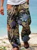 Pantalons pour hommes Été Hommes Baggy Casual Imprimé Conception Pantalon Large Jambe Rétro Vintage Plage Hawaïenne Plus La Taille Lâche Homme Streetwear 230317