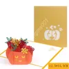10pcs Handmade Kirigami Origami Halloween Pumpkin 3D Greeting Cards Invitation card For Christmas Wedding Birthday Party Gift