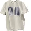 23SS Designer Tide T-shirts pour hommes Top New York Letter Imprimé laminé à manches courtes High Street Loose Oversize Casual T-shirt 100% pur coton Tops pour hommes et femmes