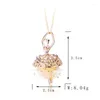 Pendentif Colliers Luoluobaby Dancing Girl Charm Cartoon Bijoux Belle Clavicule Collier Cadeaux Pour Enfants Filles