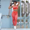 2 Stuks Naadloze Vrouwen Yoga Set Workout Sportkleding Gym Kleding Fitness Crop Top Tie Dye Hoge Taille Leggings Sport past T230320