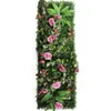 Decorative Flowers 40 120CM Home Decoration Artificial Plant Lawn Rose Panel Wall Covered With Straw Mat