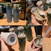 Бутылки с водой 530/750 мл Thermos Mug с соломенной из нержавеющей стали термическая изоляция Прямая чашка термокота для бутылки термоковая термоковая термокарная бутылка 1pc 230320