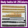 268 pcs bulloni per carenatura moto kit a vite completa per kawasaki ninja zx900 zx9r zx 9r 9 r 900cc 900 zx-9r 02 03 2002 2003 completa moto moto body bullone da dado da dadi