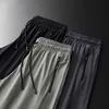 Men's Pants Summer Breathable Ice Silk Black Sweatpants Men Joggers Sportswear Baggy Trousers Male Casual Track Pants Size 7XL 8XL 9XL 230320