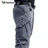 Mäns byxor Mens Tactical Pants Flera fickelasticitet Militär Urban Tacitcal byxor Män Slim Fat Cargo Pant 5xl 230317