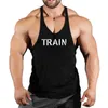 Men's Tank Tops Fitness Cloing Bodybuilding Shirt Men Top for Fitness Sleeveless Sweatshirt Gym Tshirts Suspenders Man Men's V Stringer Z0320