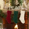 Noel dekorasyonları 1 adet örgü kalınlaştırıcı çorap depolama dekorasyon hediye çantası şömine Noel