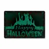 Happy Happy Halloween Poster Vintage Tin Trics Zombie Party Trick или угощайте тыквенную металлическую табличку в ретро -стенах для кафе для кафе паб 30х20 см W03