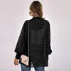 Damskie bluzki Tetyseysh zobacz cienki kardigan moda Jacquard szyfonowa bluzka dla kobiet z długim rękawem Otwórz przednie plażę Kimono Tops