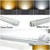 Led Tubes T8 T10 T12 4Ft Tube Light 18W 22W 28W 6000K 5000K 4 Foot Fluorescent Replacement Dual Ended Power Ballast Bypass Shop Lamp Dh1My