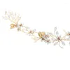 Cabeças O347 Vintage Floral Lady Fairy Crystal Wedding HairBand Handmade Hair Acessories