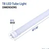 LEDチューブチューブ照明T8 18W 22W 28W蛍光ランプ4FT 4FEET 1.2M SMD2835 6000Kデュアルエンド搭載ショップライトBBSドロップ配信LIG DHCBO