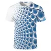 メンズTシャツ夏3次元3D幾何学Tシャツメンズファッションシャツ半袖ハラジュクヒップホップかわいいTシャツ