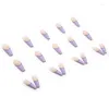 Faux Ongles 24pcs Léger Luxueux Violet Contracté Nail Art Acrylique Couverture Complète Pointe Conseils Faux