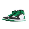 Lucky Green Celtics Space Jam Scarpe da basket 1 low Olive Sail 1s High Mid Washed Heritage Pink Black White Cement Reverse Mocha University Blue WMS Sneakers con scatola